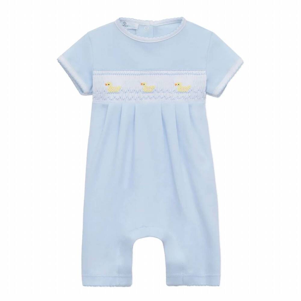 NEW MAGNOLIA BABY girl's little ducklings smocked short playsuit in classics lig
